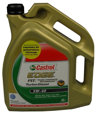 Castrol EDGE FST 5W-40 Turbo Diesel Motoröl 5L Renault VW BMW MB