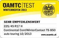 Winterreifen Continental WinterContact TS 850 225/45R17 H