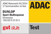 Sommerreifen Dunlop Sport BluResponse 195/65R15 V