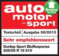Sommerreifen Dunlop Sport BluResponse 205/55R16 V