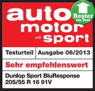 Sommerreifen Dunlop Sport BluResponse 205/55R16 V