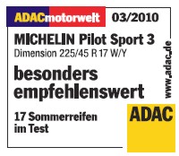 Sommerreifen Michelin Pilot Sport 3 225/45R17 Y