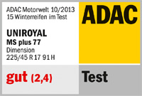 Winterreifen Uniroyal MS PLUS 77 225/45R17 H