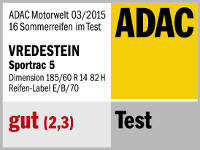 Sommerreifen Vredestein SPORTRAC 5 185/60R14 H